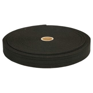 Zachte elastiek 15 mm - zwart