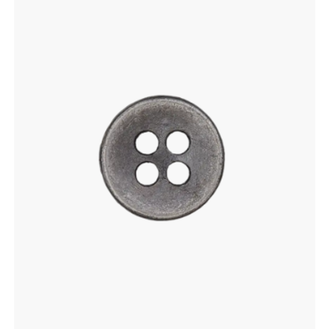 Metalen knoop 9mm - zilver