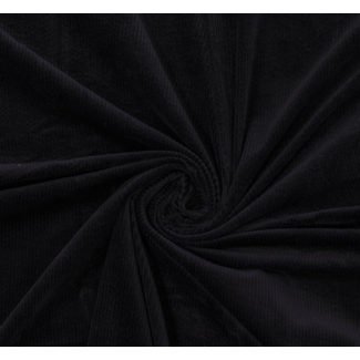 Washed corduroy stretch - zwart