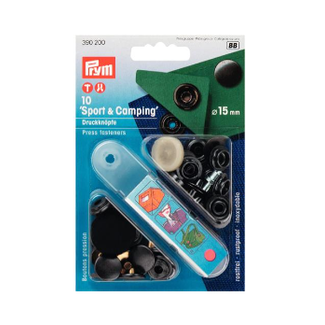 Drukknopen sport & camping - 15mm gebronsd