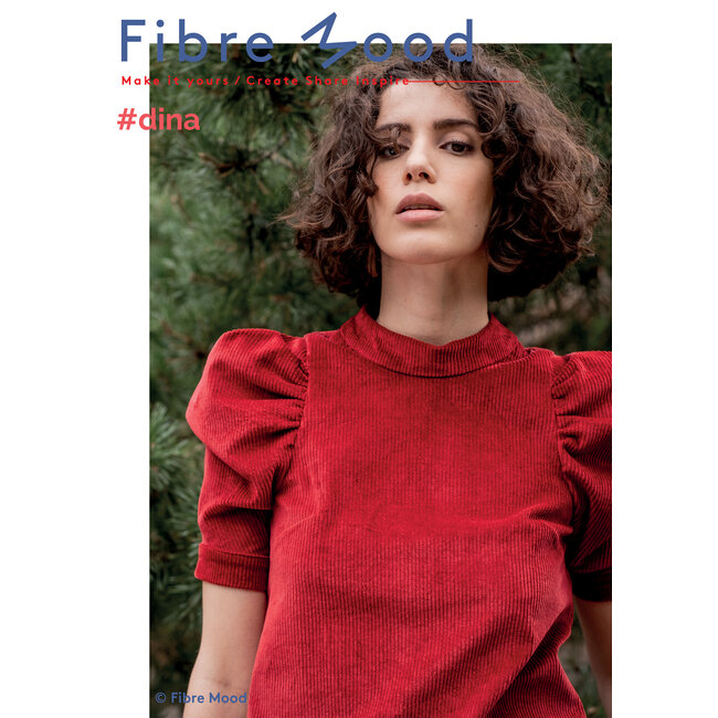 Washed corduroy stretch - rumba red