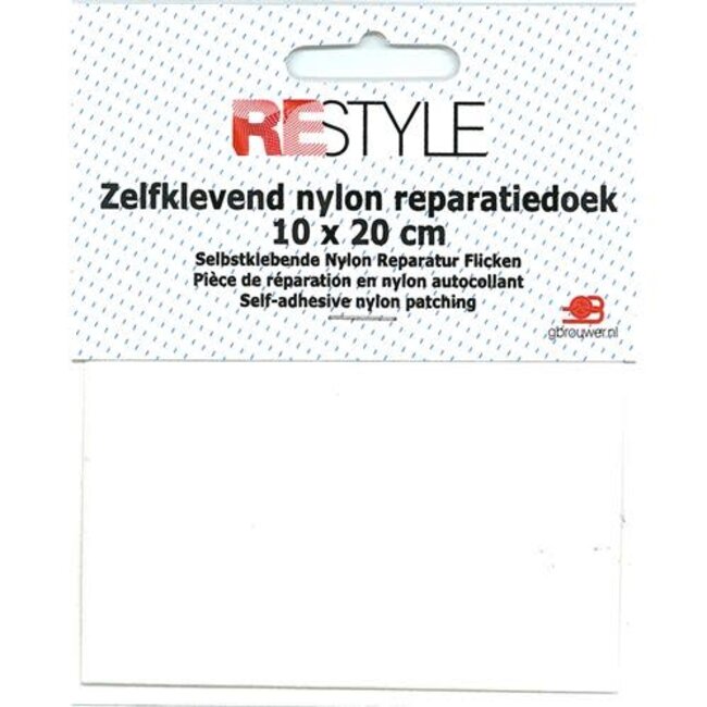Reparatiedoek zelfklevend nylon - 10x20 cm