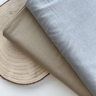 Woven bamboo organic - zilver grijs