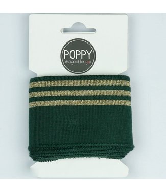 Poppy Cuffs lurex 7cm - dark green