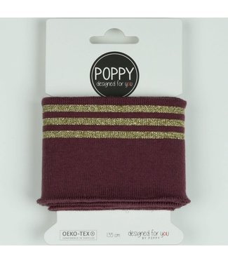 Poppy Cuffs lurex 7cm - purple