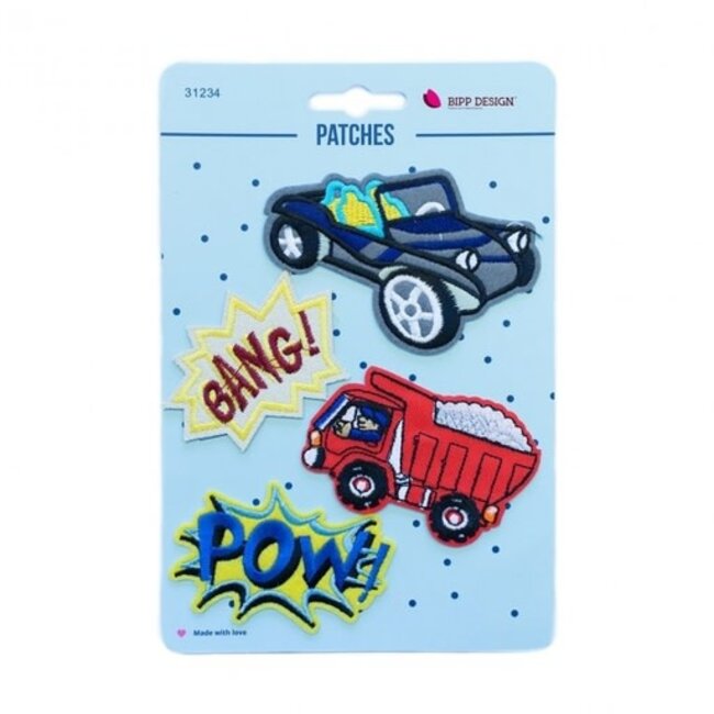 Strijkapplicatieset - bang car