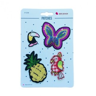 Strijkapplicatieset - butterfly pineapple