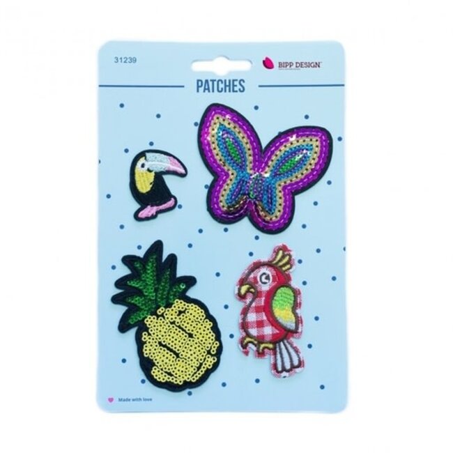 Strijkapplicatieset - butterfly pineapple