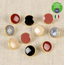 Lacquered metal button