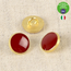 Lacquered metal button