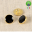 Lacquered metal button