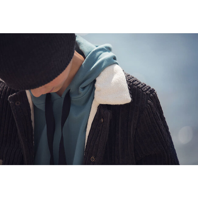 SYAS23 Corduroy brede rib - zoethoutgrijs