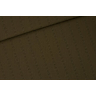 See You At Six SYAS23 Two lines - katoen canvas gabardine (donker olijfgroen)