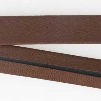 Biais lederlook - bruin