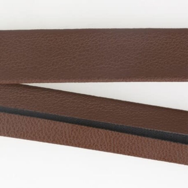 Biais lederlook - bruin