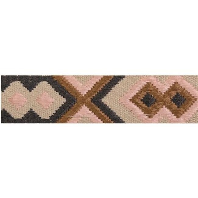 Tassenband boho  38 mm - pink/beige