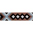 Tassenband boho  38 mm - blue/brown pink
