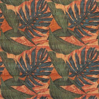 Kurk - tropical leaves 50 x 65cm