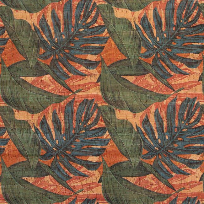 Kurk - tropical leaves 50 x 65cm