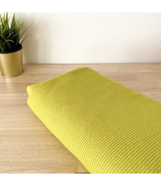 Fibremood Knitted recycled rib - bright lime