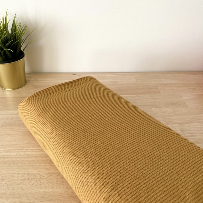 Knitted recycled rib - brown
