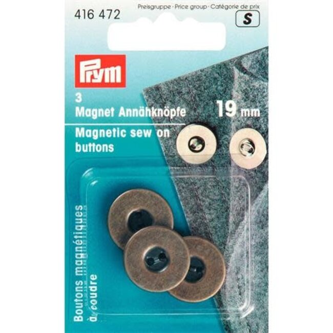 Magneet aannaaiknop 19 mm