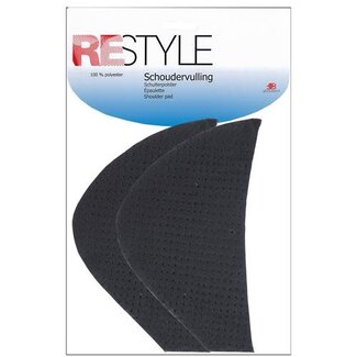 restyle Schoudervulling mantel - zwart