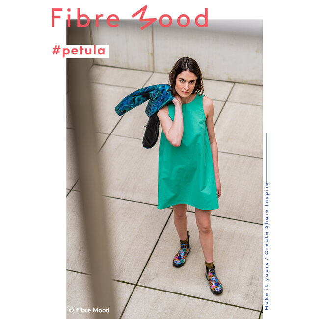 Stone washed poplin - groen