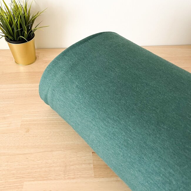Sweaterstof - dark green melange