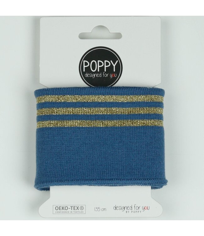 Poppy Cuffs lurex 7cm - blue