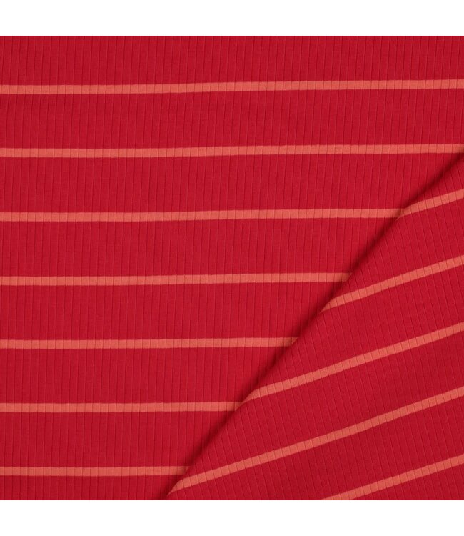Rib yarn dyed stripes - fuchsia