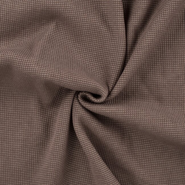 Waffle jersey double face - brown sand