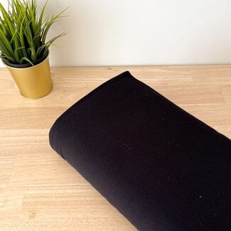 Double brushed rib - zwart