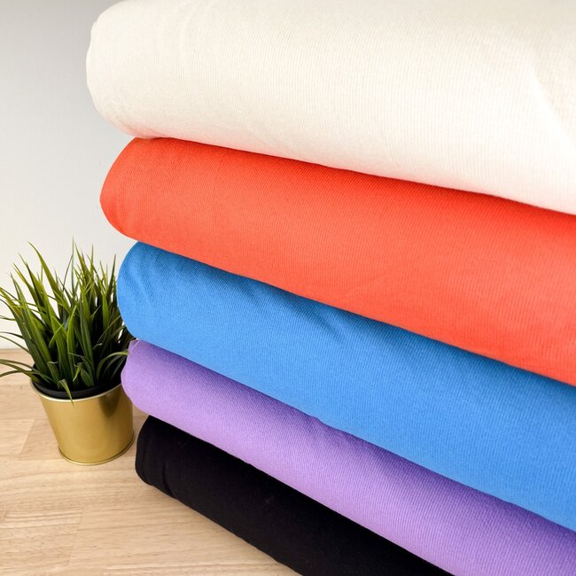 Double brushed rib - zwart