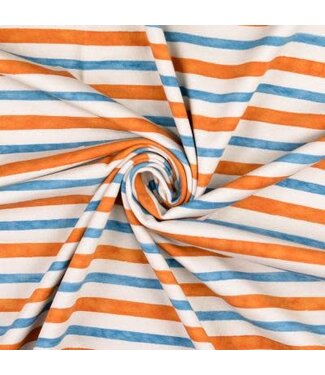 Stripes blue orange - tricot
