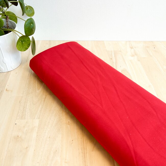 Broekenstof - lipstick red