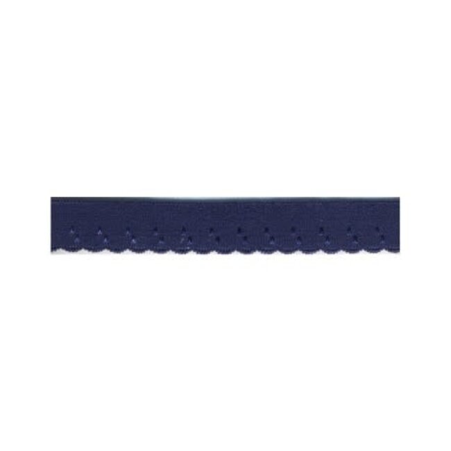 Lingerie elastiek boogjes 10 mm - blauw