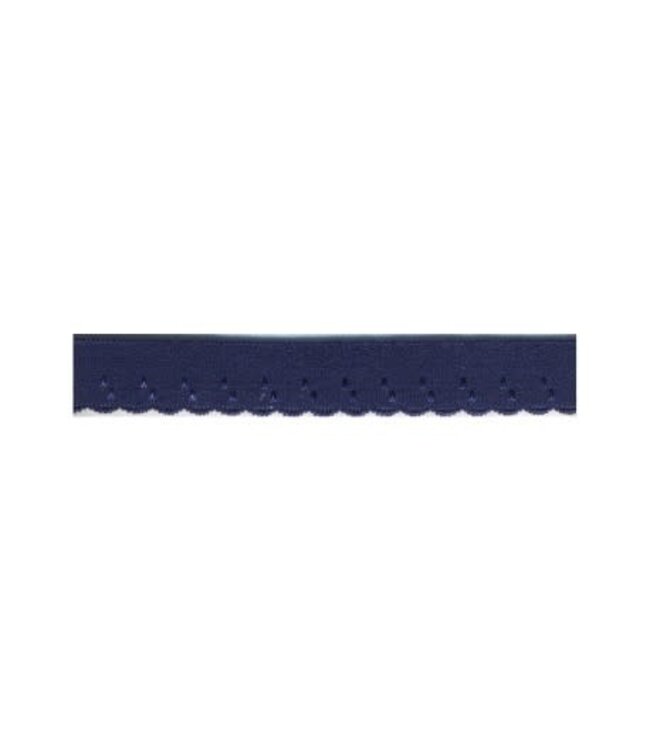 Lingerie elastiek boogjes 10 mm - blauw