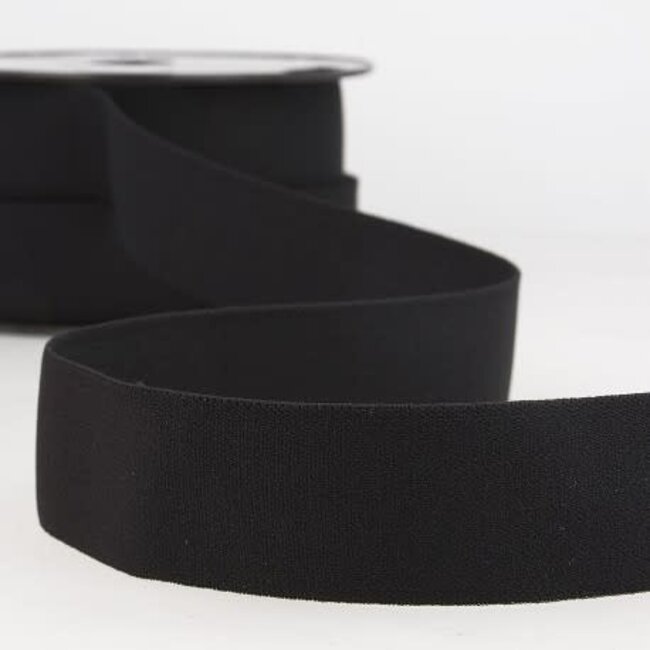 Zachte sierelastiek 30 mm - zwart