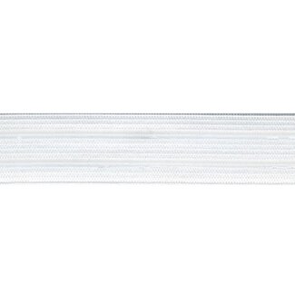 Anti slip elastiek 25 mm - wit