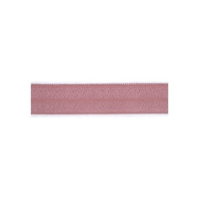 Vouwelastiek 15 mm - oud roze