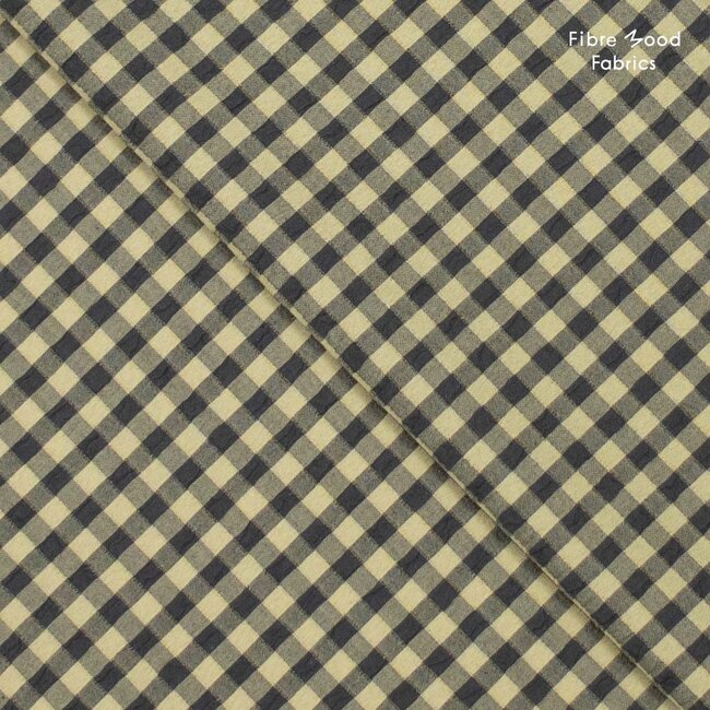 Seersucker check - green