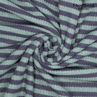 Fibremood Knit stripes - green/blue