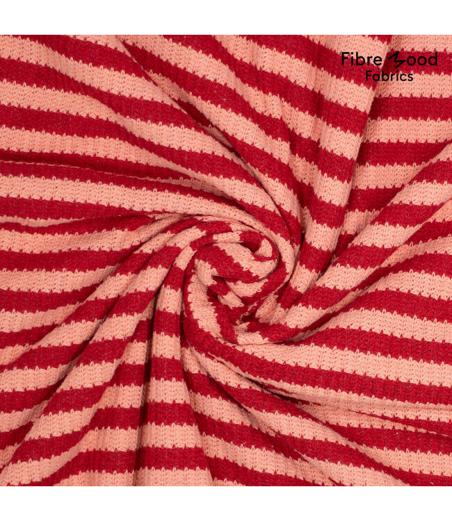 Knit stripes - pink/red