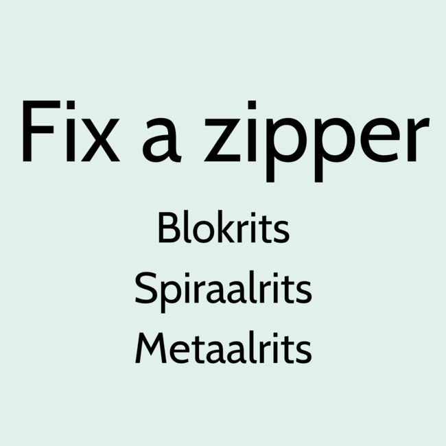 Fix a zipper