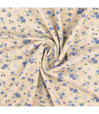 Rosa blue - ribtricot