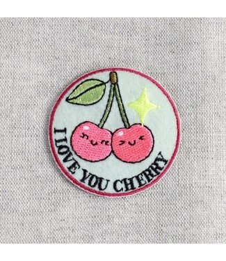 Strijkapplicatie - i love you cherry