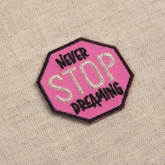 Strijkapplicatie - never stop dreaming