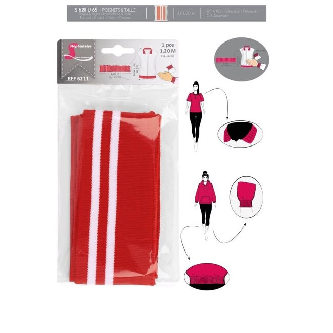 Knit cuffs & waist - black