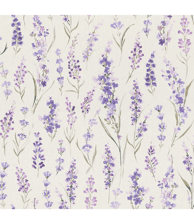 Lavender field - linenlook half panama